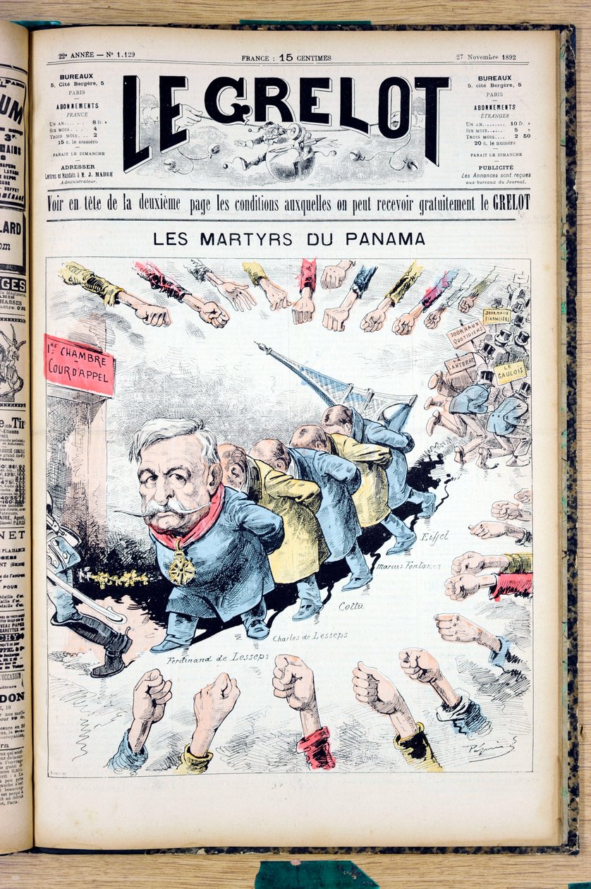 Cover of The Grelot, Satirical in Colours by Edouard Guillaumin Pepin