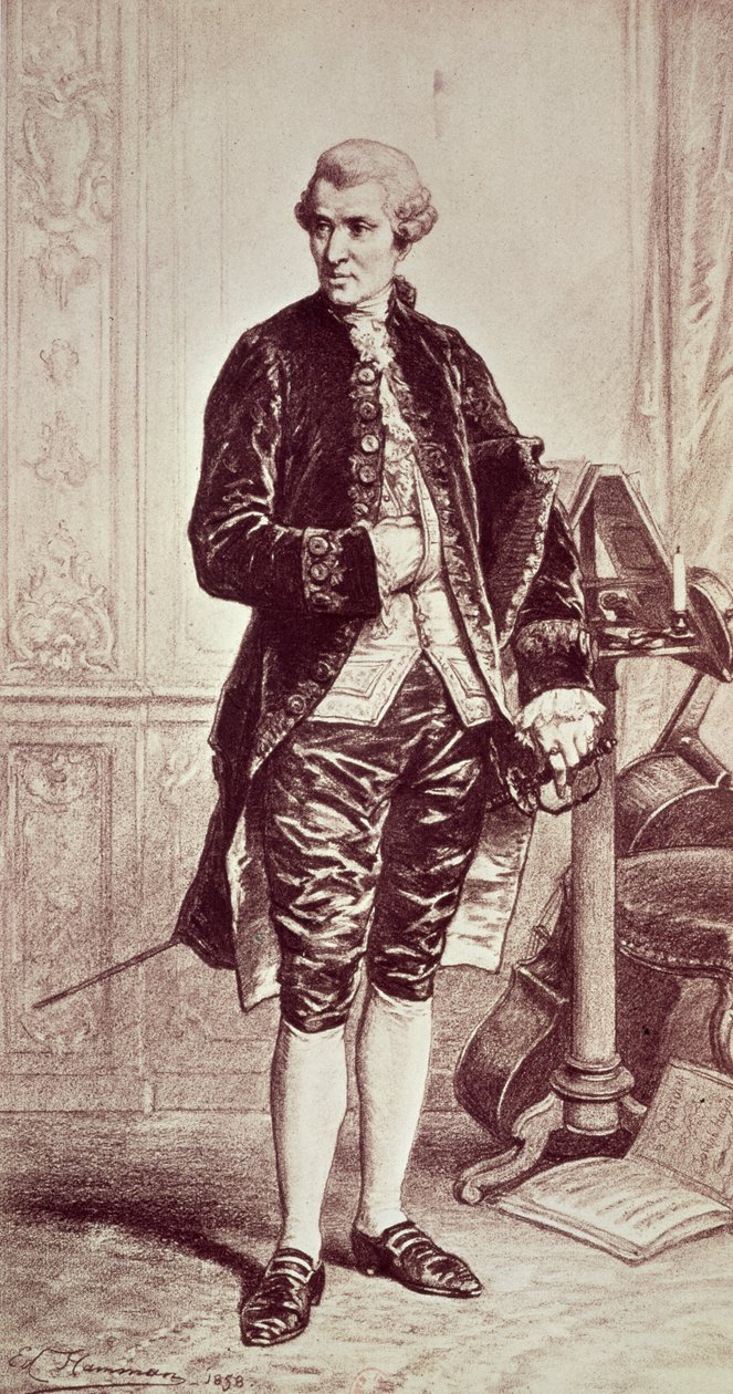 Joseph Haydn, 1858 (engraving) by Edouard Jean Conrad Hamman