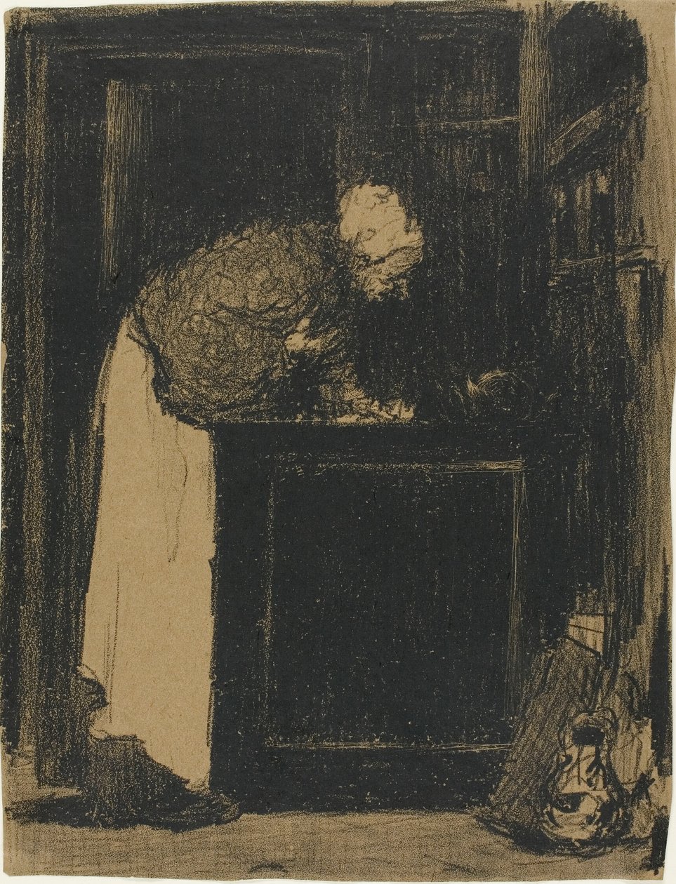 Old Woman at a Stove by Édouard Jean Vuillard