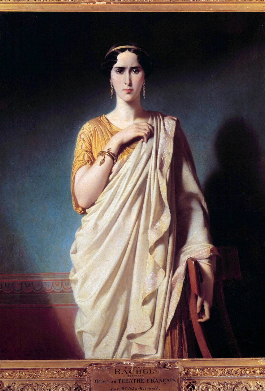 Portrait of Elisabeth Felix Called Mademoiselle Rachel (1821-1858) Actress by Edouard Louis Dubufe
