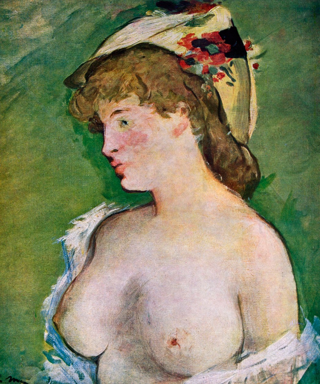 Blonde Woman with Bare Breasts by Édouard Manet