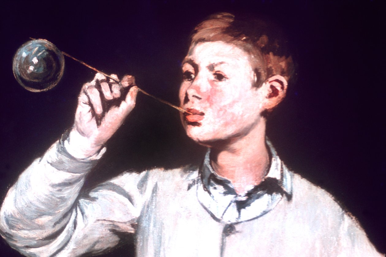 Boy Blowing Bubbles (detail) by Édouard Manet