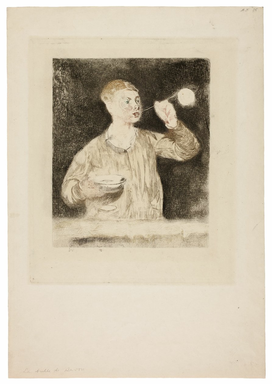 Boy Blowing Soap Bubbles by Édouard Manet