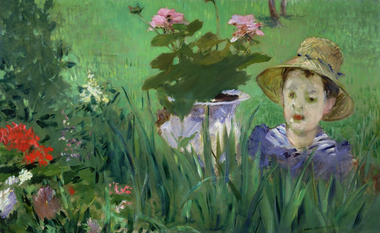 Child in the Flowers (Jacques Hoschede) 1876 by Édouard Manet