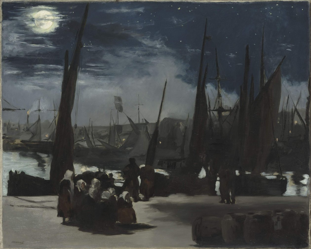Moonlight at the Port of Boulogne, 1869 by Édouard Manet
