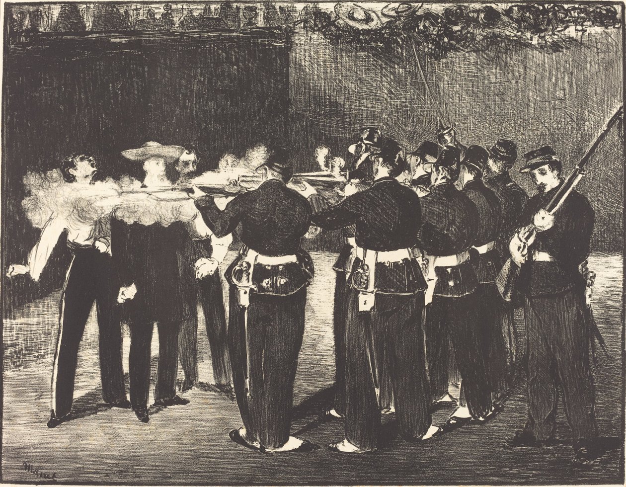 Death of Maximilian at Queretaro by Édouard Manet