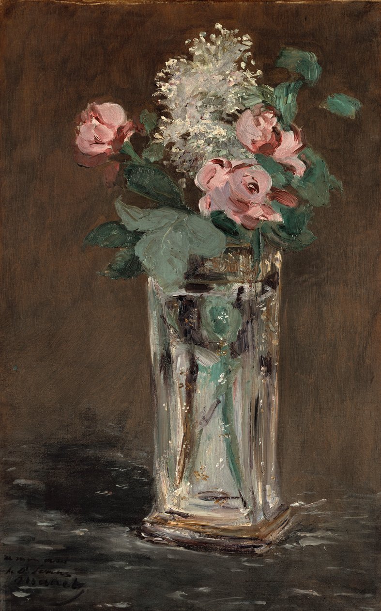 Flowers in a Crystal Vase by Édouard Manet