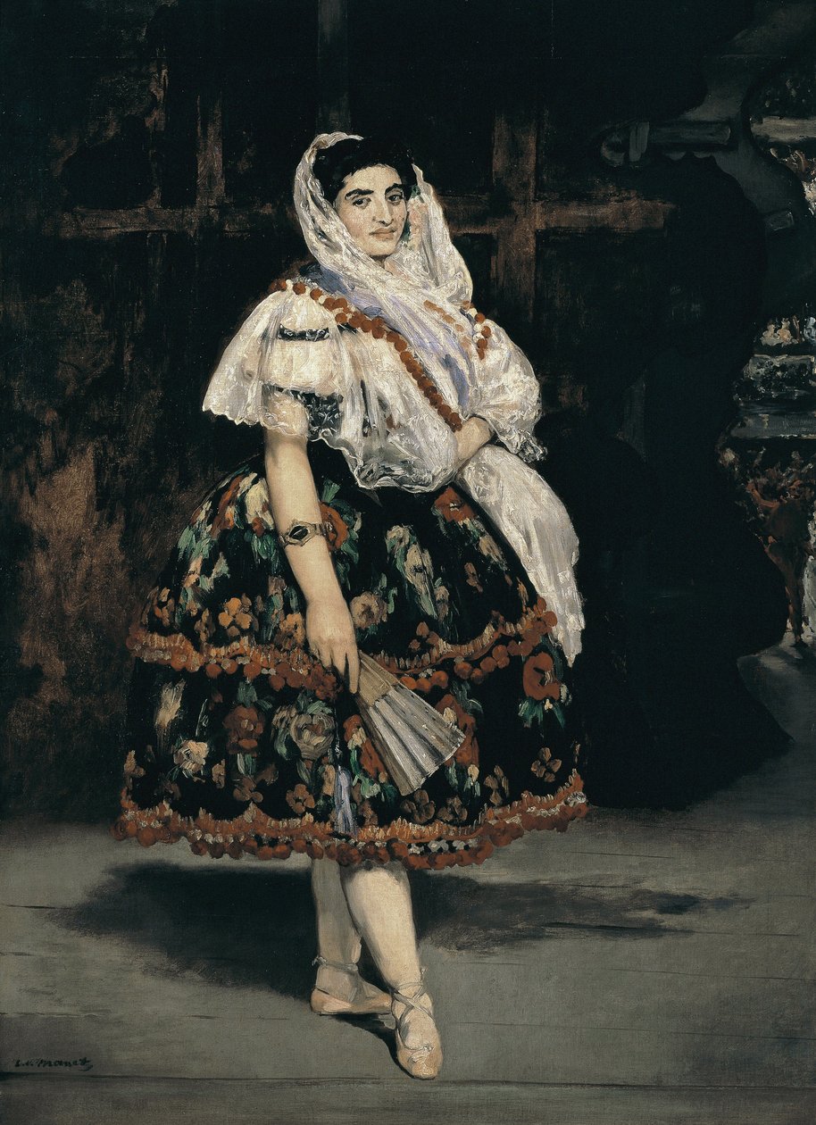 Full-Length Portrait of Lola de Valencia by Édouard Manet