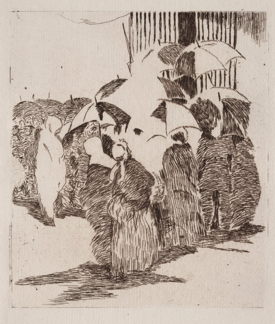 The Queue in Front of the Butcher Shop by Édouard Manet