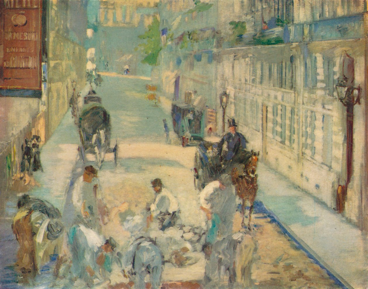 Les Paveurs de la Rue de Berne by Édouard Manet
