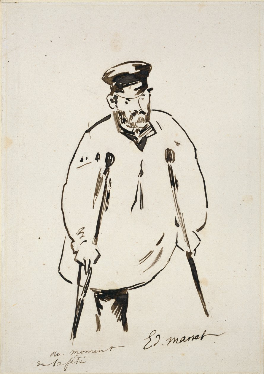 Man on Crutches by Édouard Manet