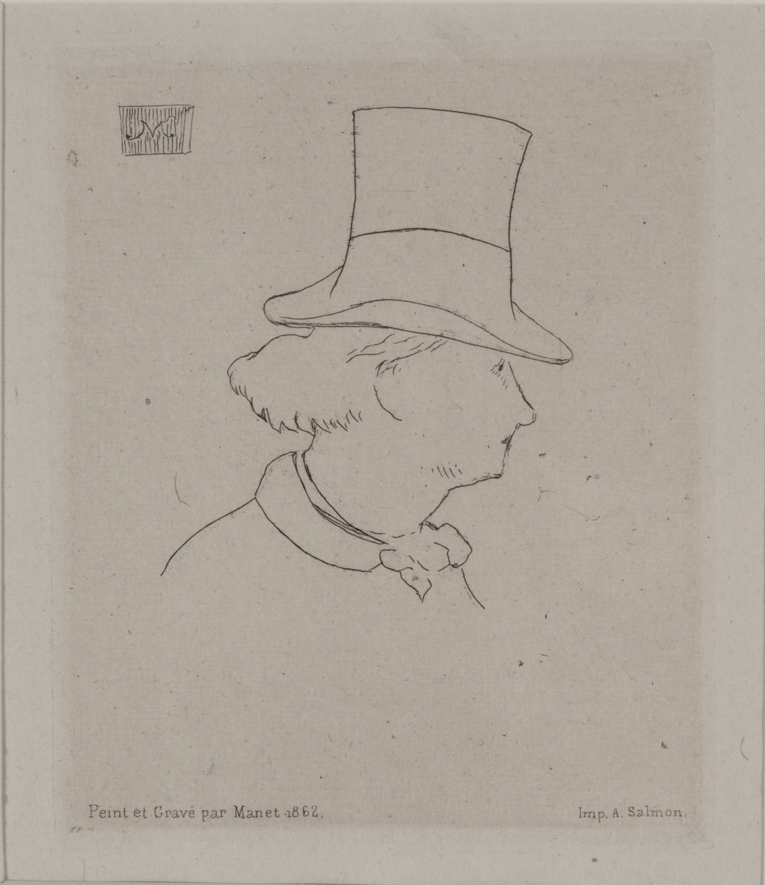 Portrait of Baudelaire by Édouard Manet