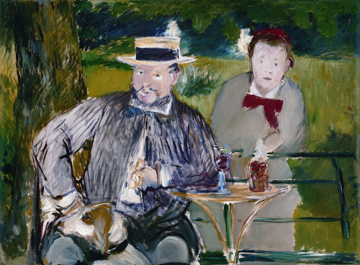 Portrait of Ernest Hoschede and his Daughter Martha by Édouard Manet