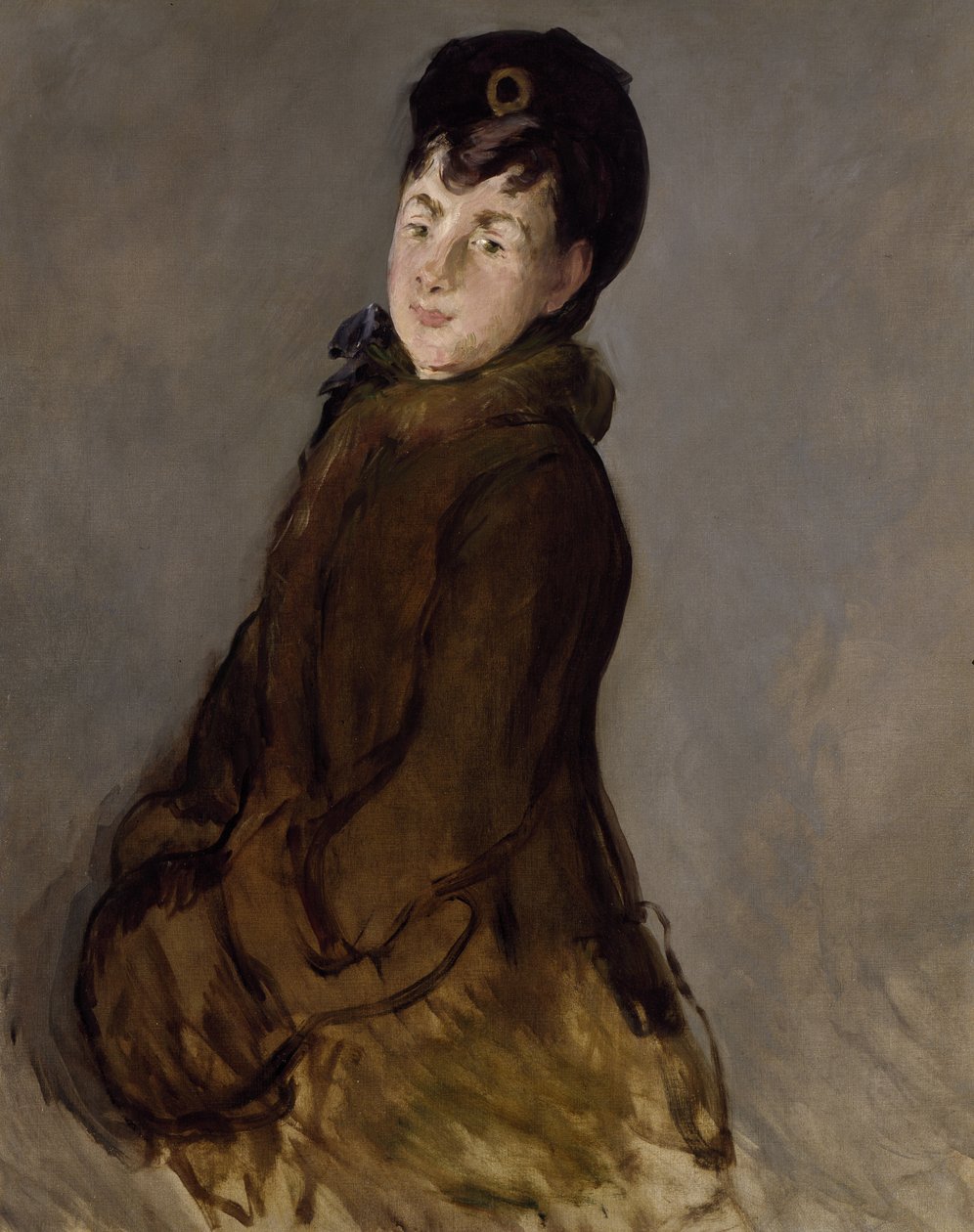 Portrait of Isabelle Lemonnier with a Muff by Édouard Manet