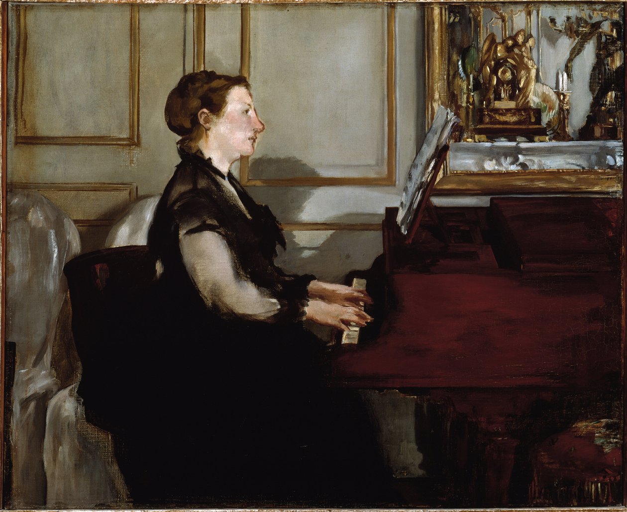 Portrait of Madame Manet (Suzanne Leenhoff) at the Piano by Édouard Manet