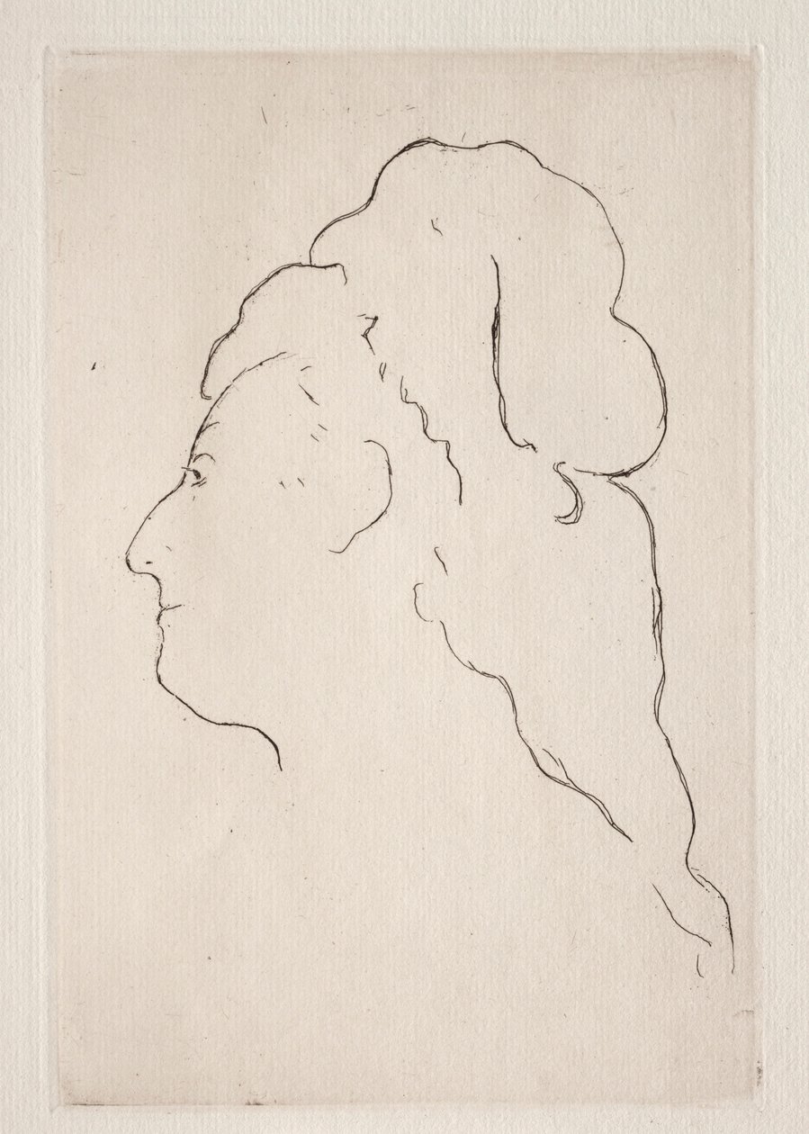 Profile of Eva Gonzales Turned to the Left by Édouard Manet