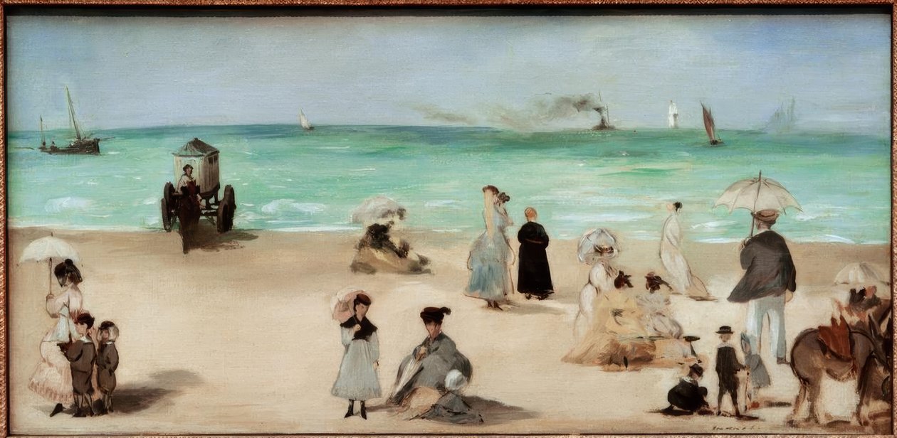 On the Beach of Boulogne-sur-Mer by Édouard Manet