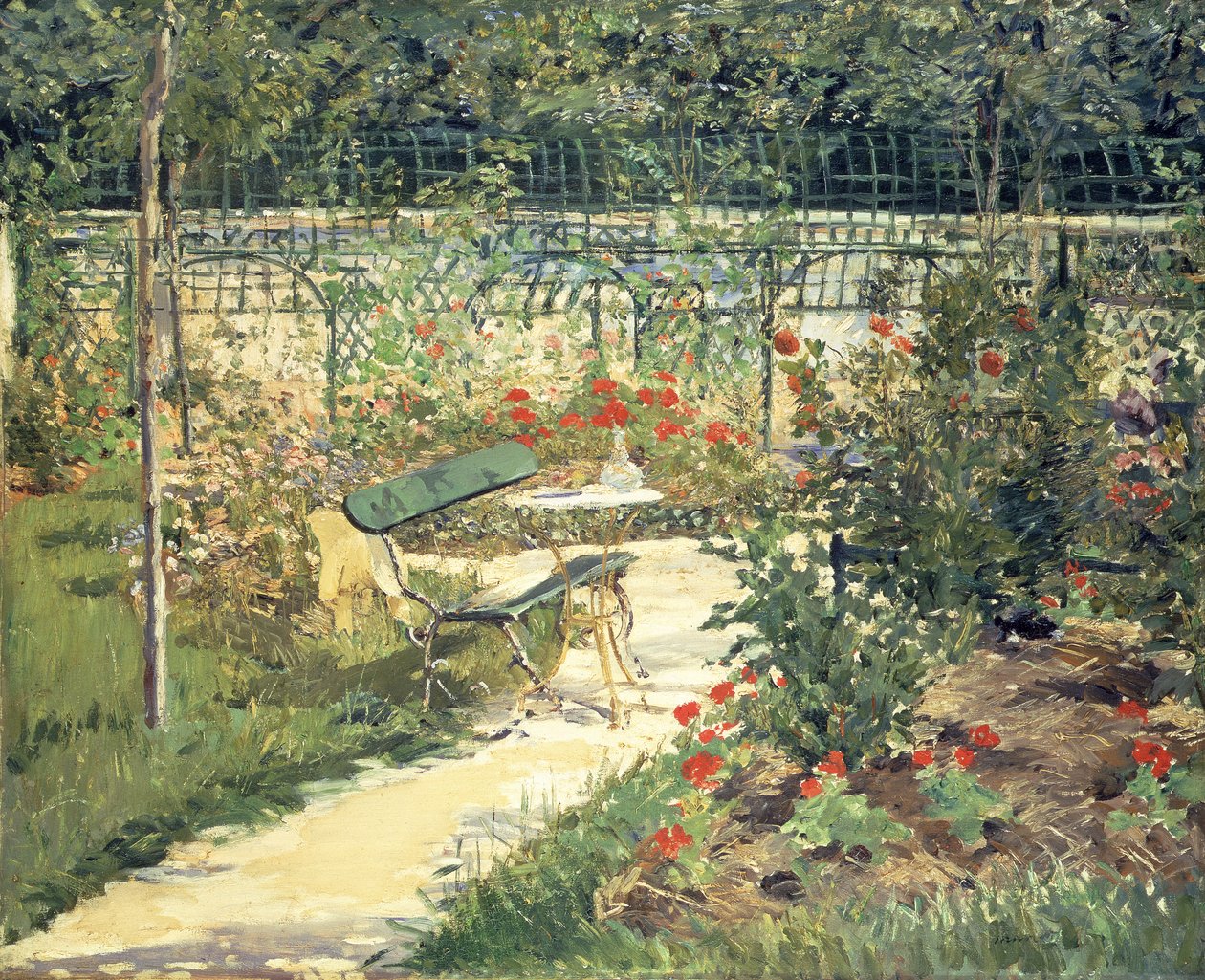 The Bench in the Garden of Versailles by Édouard Manet