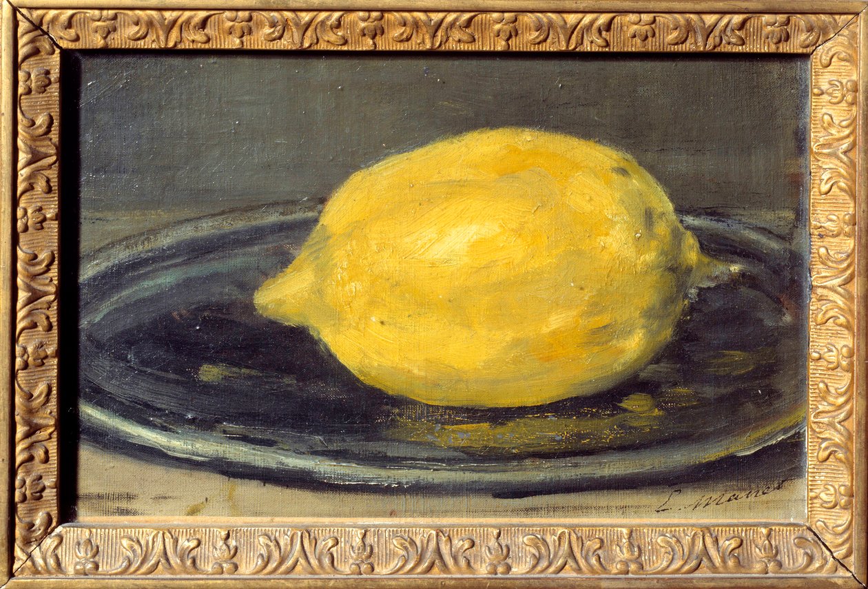 The Lemon Painting by Edouard Manet (1832-1883). 1880. Sun. 0,14x0,22 m Paris. Musee d