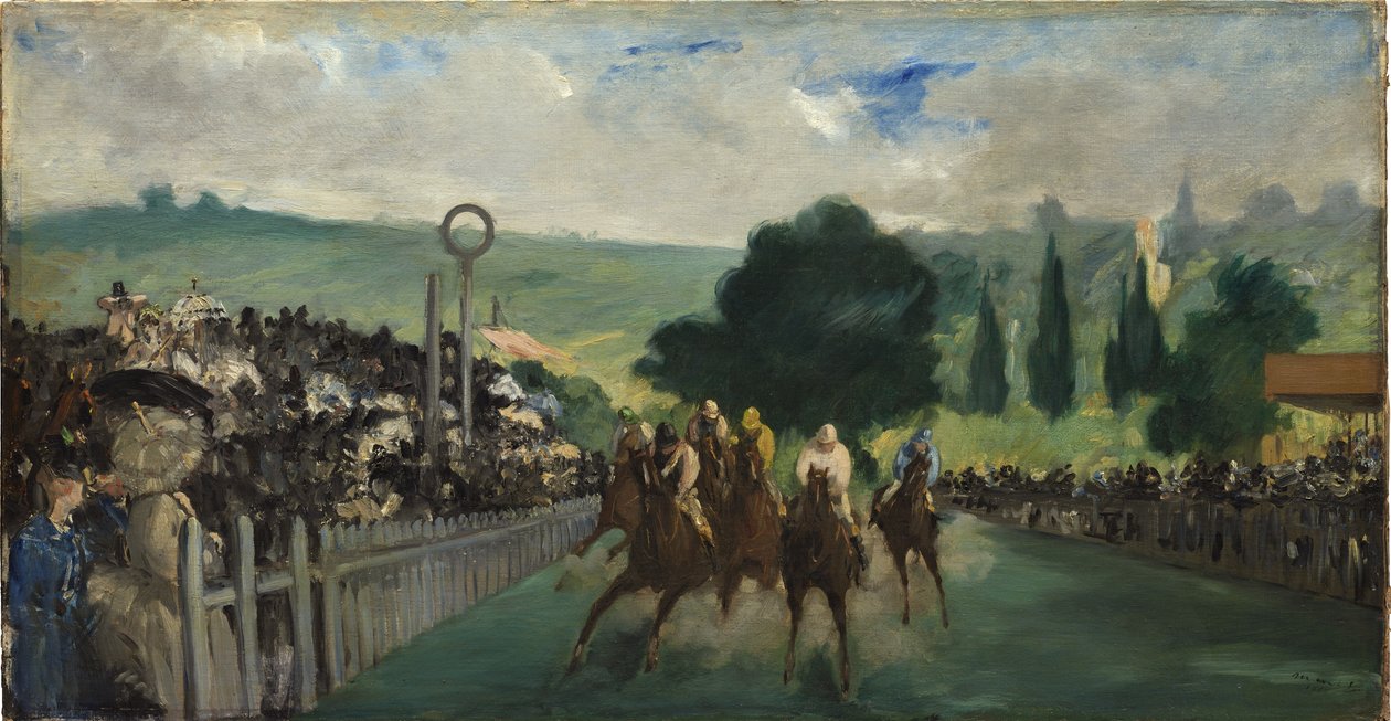 The Races at Longchamp by Édouard Manet