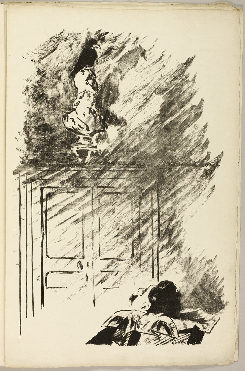 The Raven on the Bust of Pallas, from The Raven by Édouard Manet