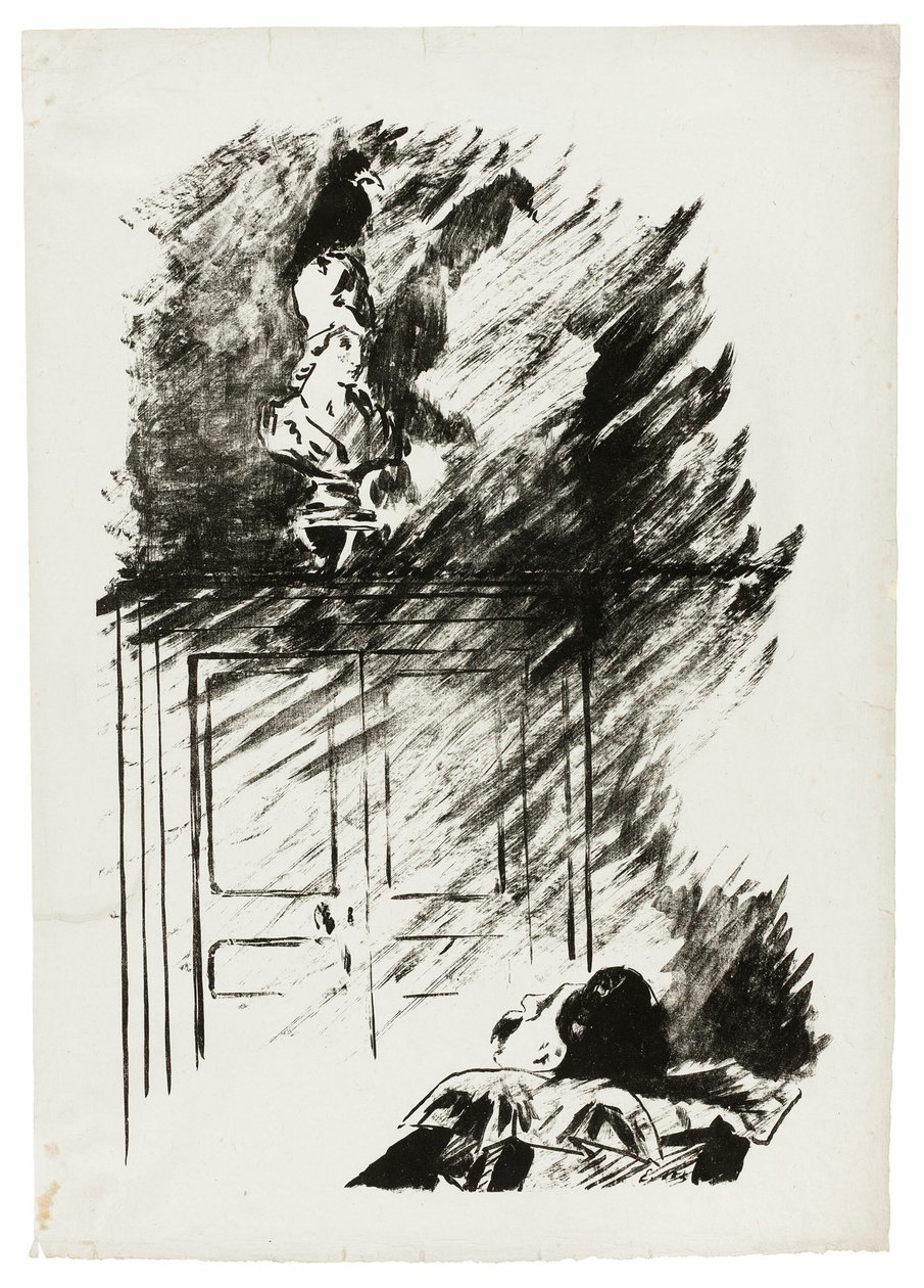 The Raven on the Bust of Pallas, from The Raven by Édouard Manet
