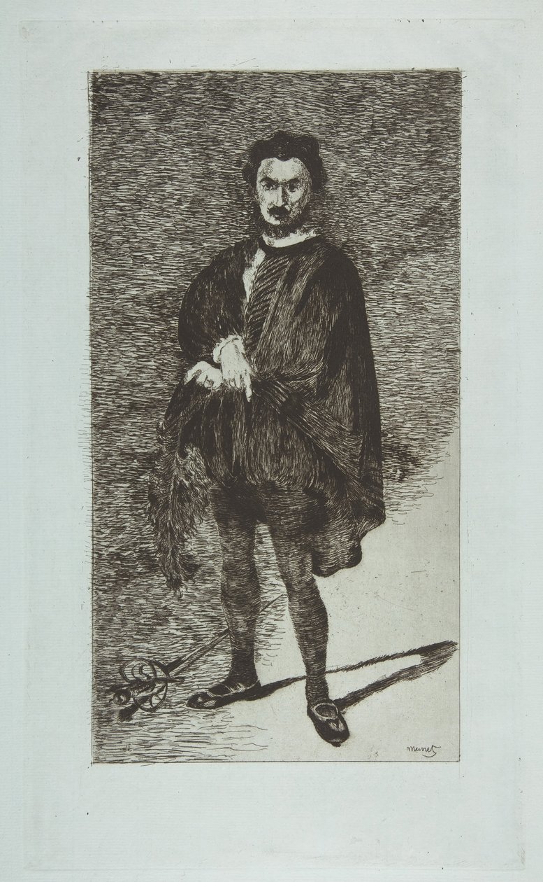 The Tragic Actor: Rouvière in the Role of Hamlet by Édouard Manet