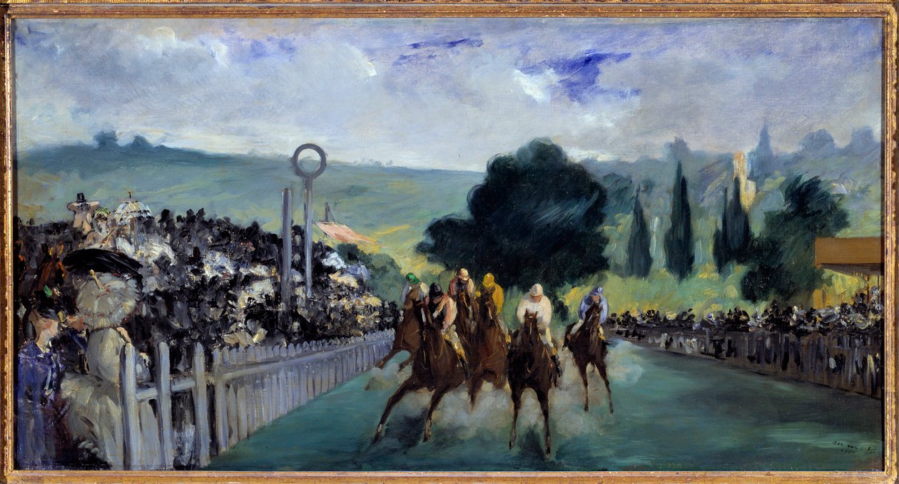 The Races at Longchamp by Édouard Manet
