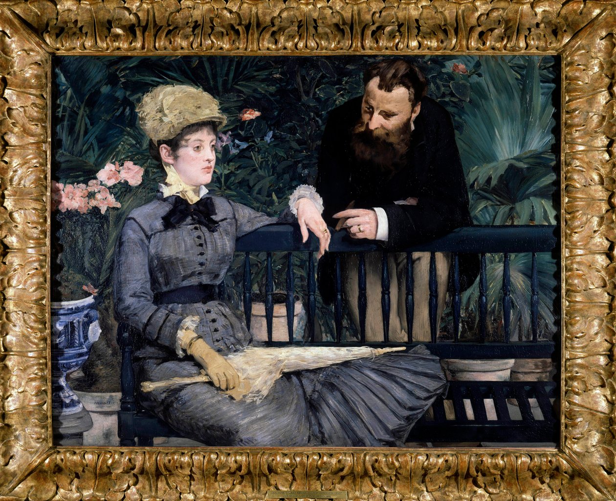 The Winter Garden in the Greenhouse. Painting by Edouard Manet, 1879. Berlin, Staatliche Museum by Édouard Manet