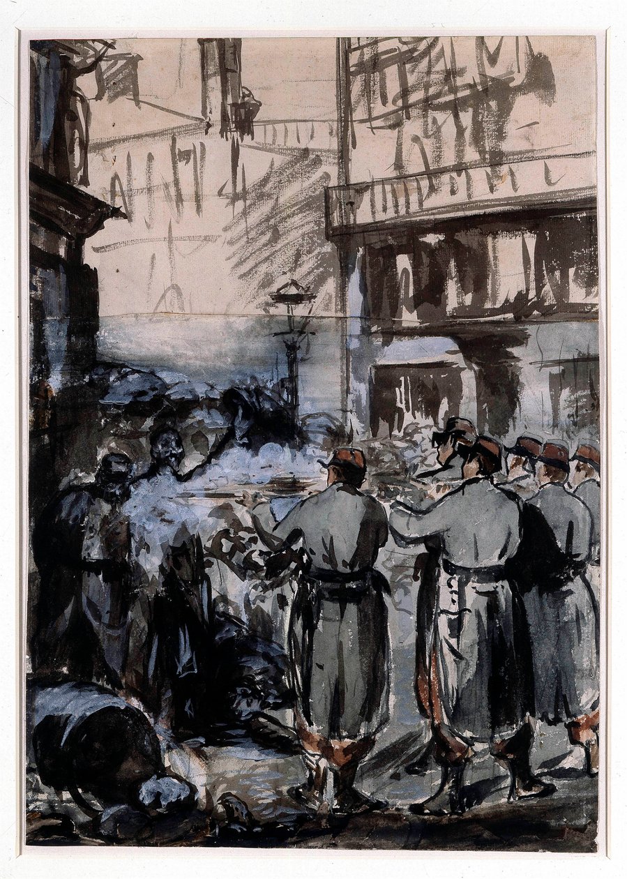 Town of 1871: the barricade by Édouard Manet