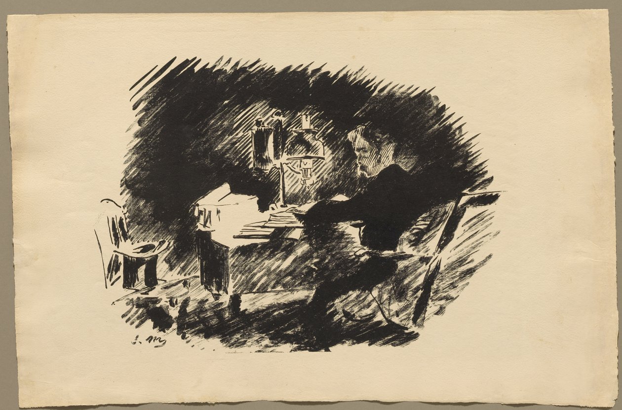 Under the Lamp by Édouard Manet
