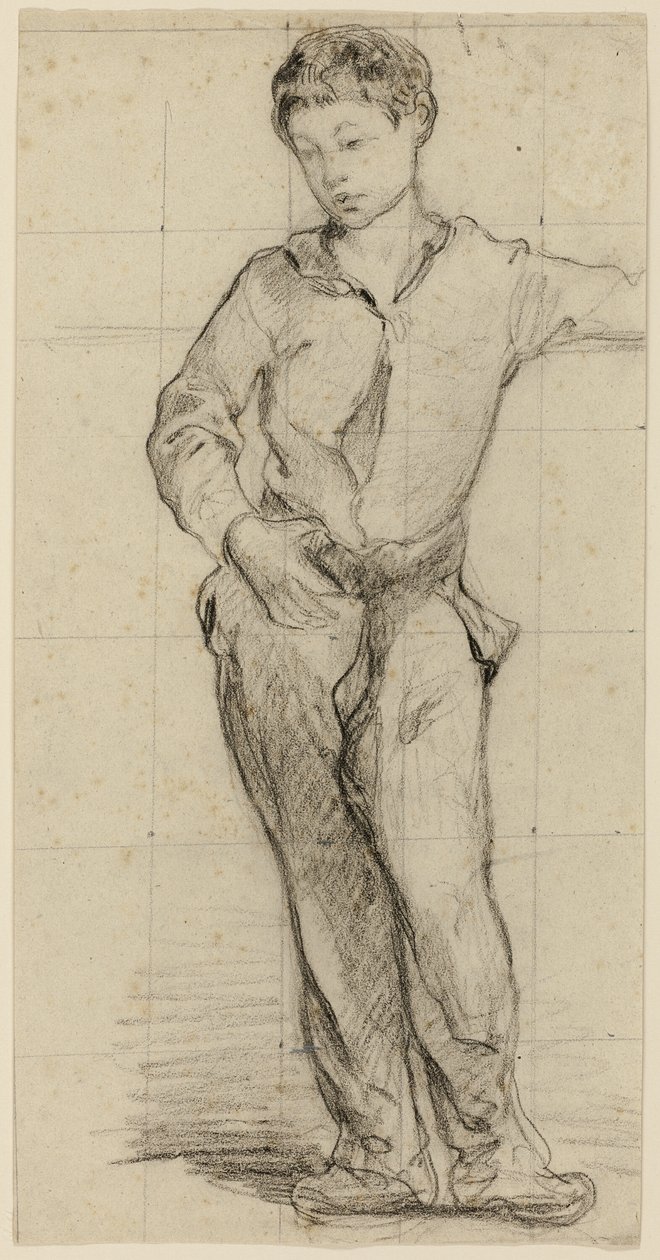 Young Man Standing (Leon Leenhoff) (recto); Sketch of Standing Boy (verso) by Édouard Manet