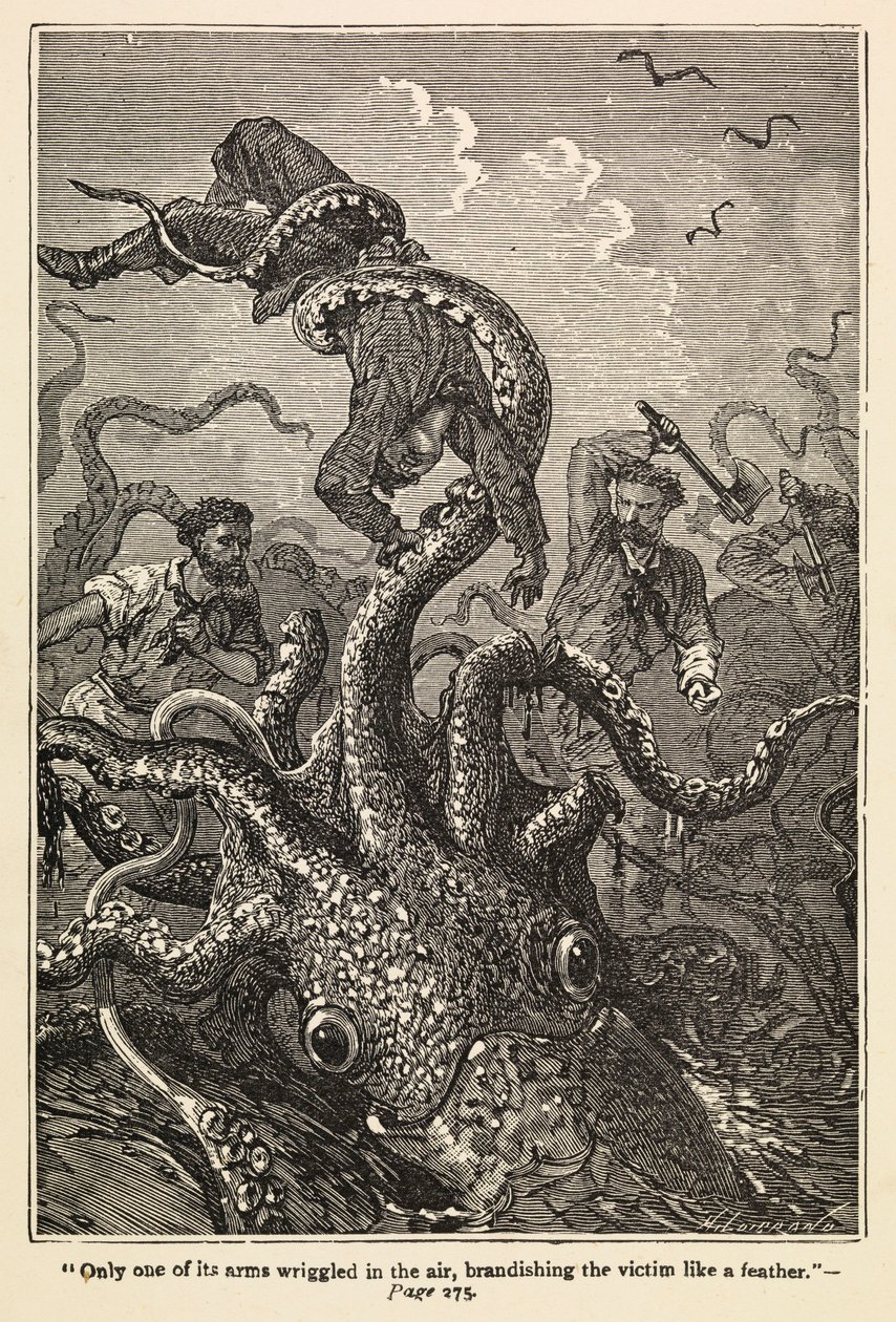Twenty Thousand Leagues Under the Sea by Edouard & Neuville Alphonse Marie Adolphe de (1835 85) Riou