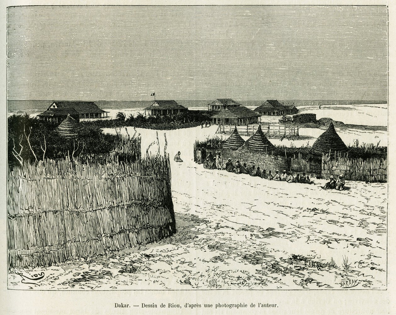 Dakar. Engraving by Riou to illustrate the story 
