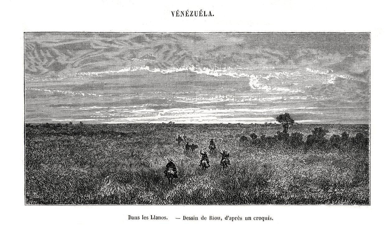 Los Llanos, Venezuela by Edouard Riou