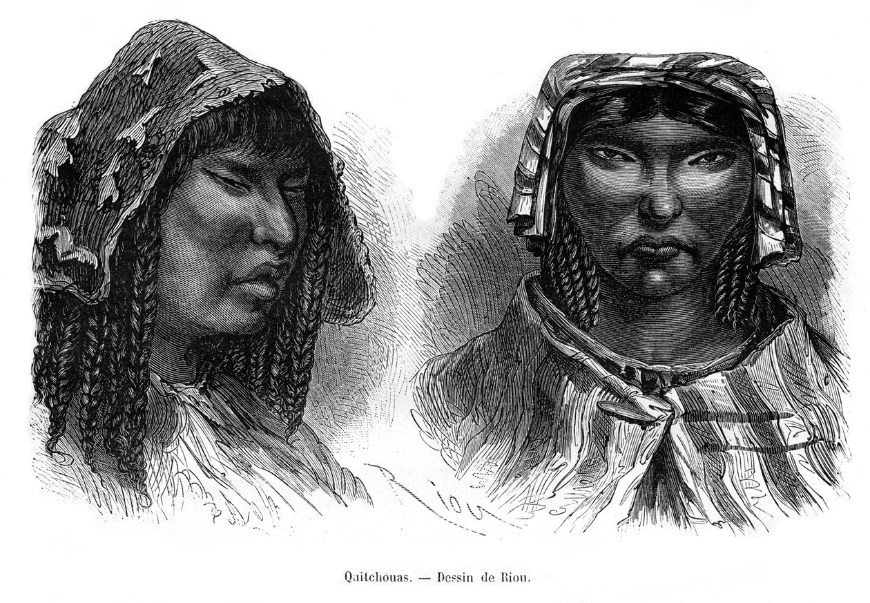 Quichua Indians, South America, 19th century by Edouard Riou