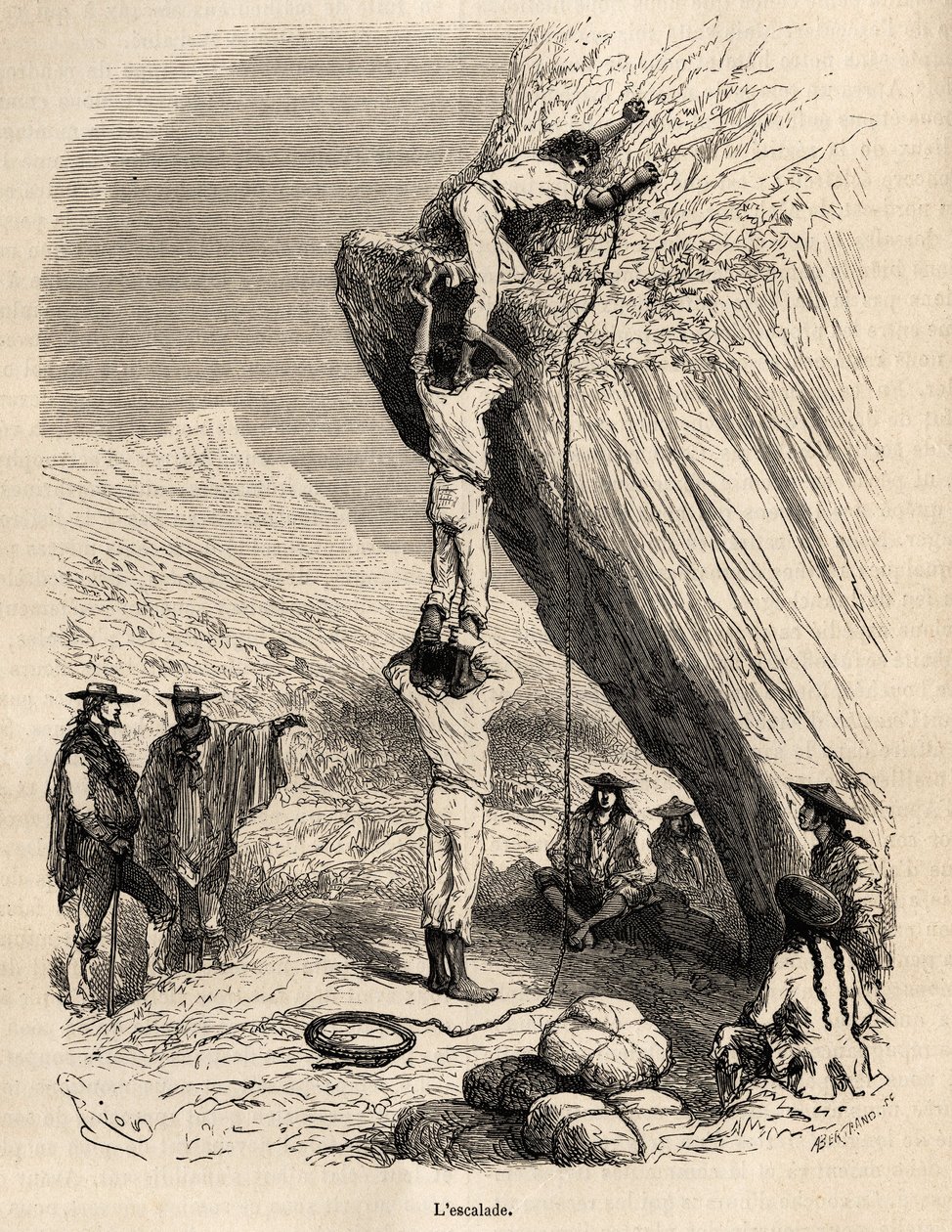 The Ascent of the Peaks of the Andes by the Marcoy Expedition by Edouard Riou