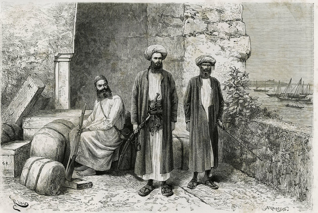 Travelers in Roadstand: Julian Teissere, Who is Behind the Explorer, George Revoil by Edouard Riou