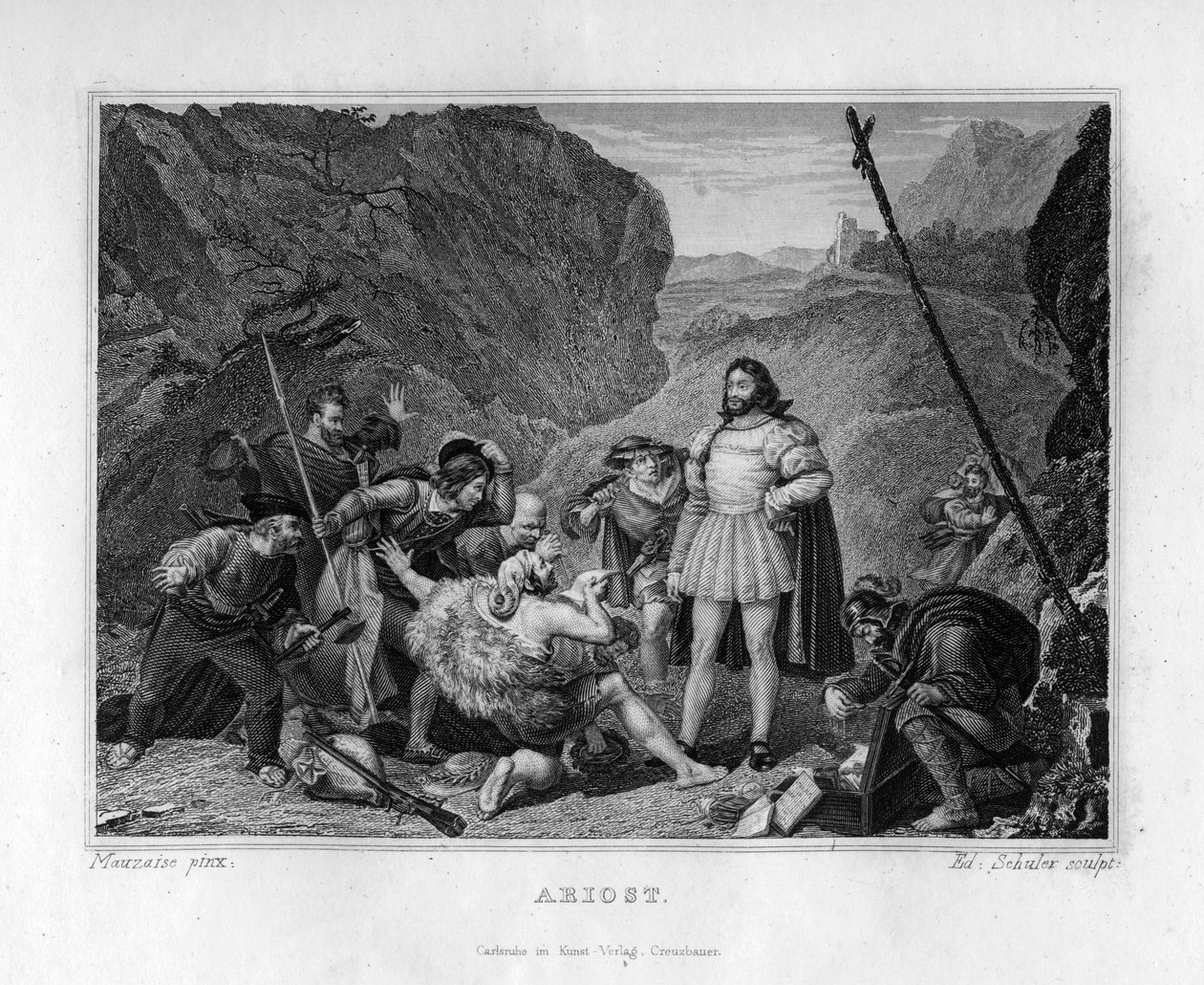 Ariosto, respected by brigands by Edouard Schuler