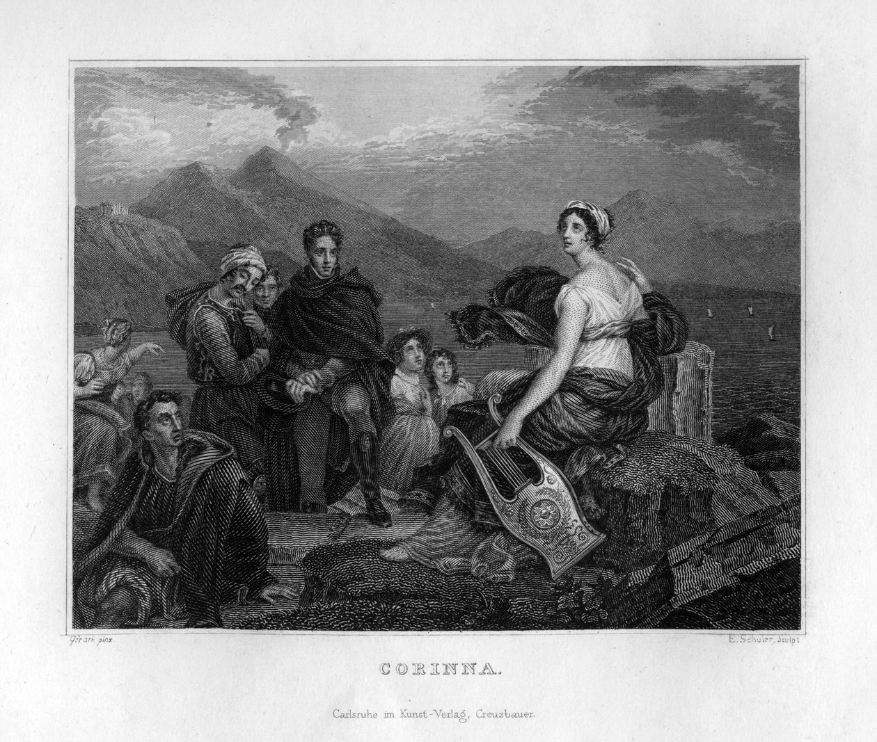 Corinna, ancient Greek poet by Edouard Schuler