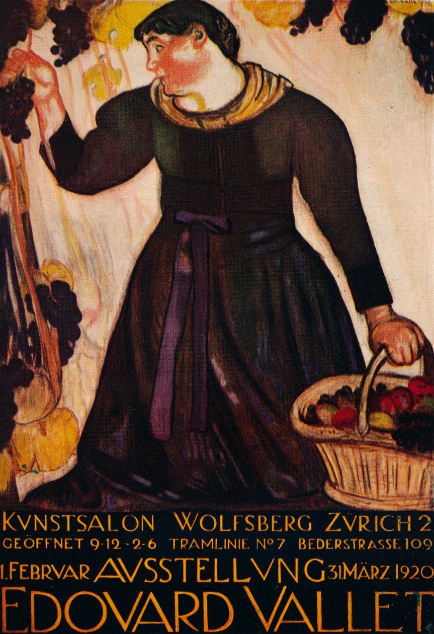 Poster by Edouard Vallet, for his exhibition at the Wolfsberg Gallery, Zurich, 1920 by Edouard Vallet