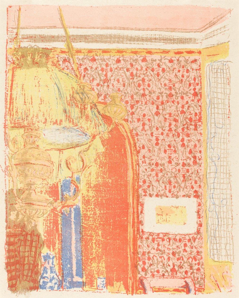 Interior with Pink Wallpaper III by Edouard Vuillard