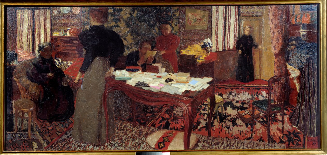 Large Interior with Six Characters by Edouard Vuillard