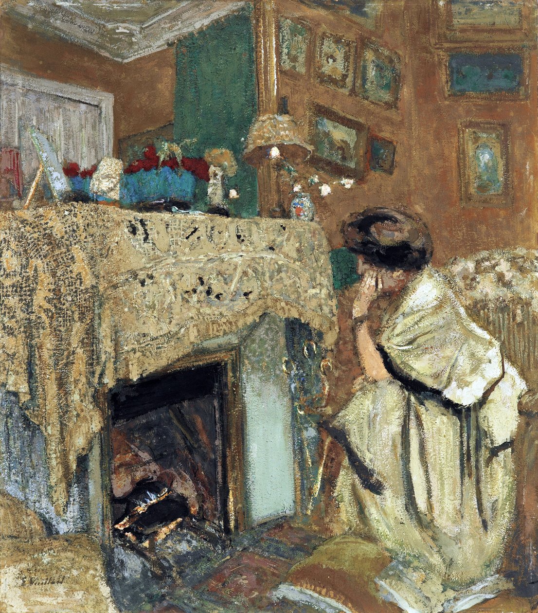 Madame Hessel by the Fireplace by Edouard Vuillard