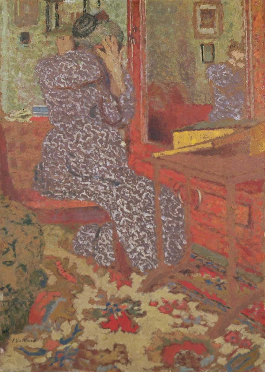 Madame Vuillard Arranging Her Hair, 1900 by Edouard Vuillard