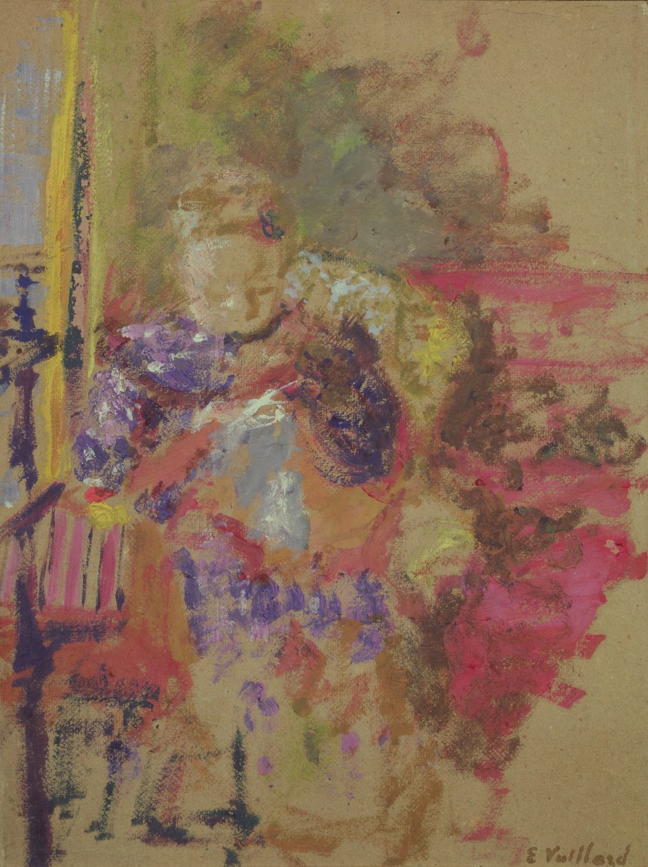 Madame Vuillard Sewing, c.1905 by Edouard Vuillard