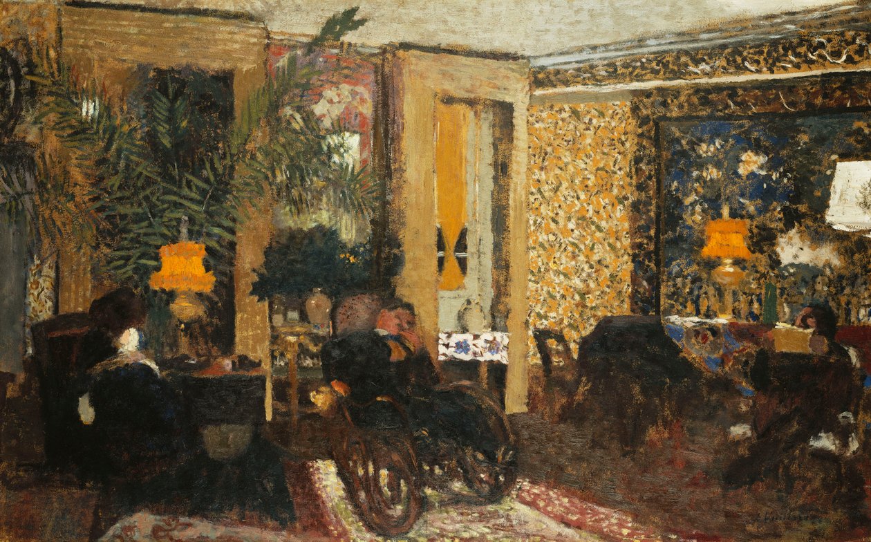 Room with Three Lamps, Rue St. Florentin, 1899 by Edouard Vuillard