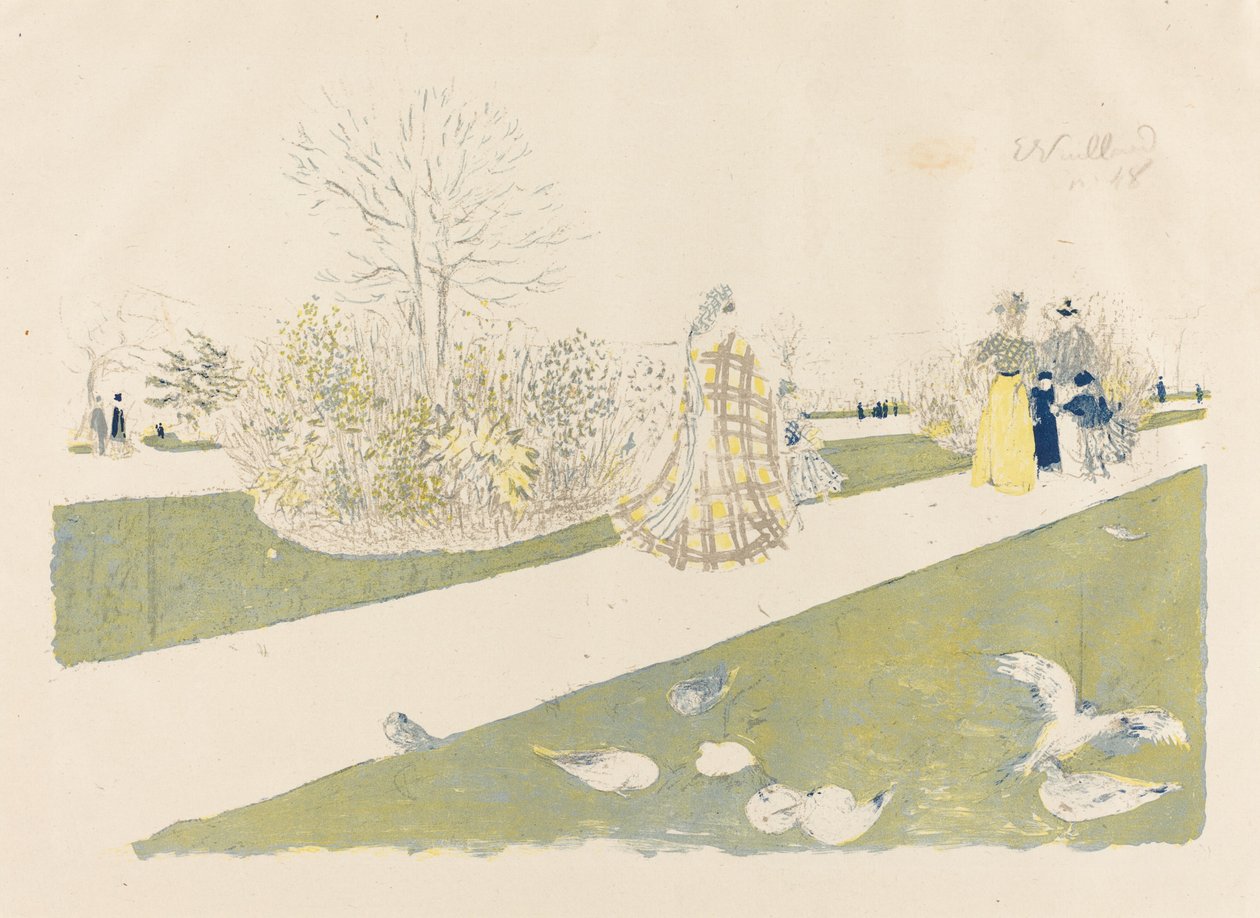 The Tuileries Garden, published 1896 by Edouard Vuillard
