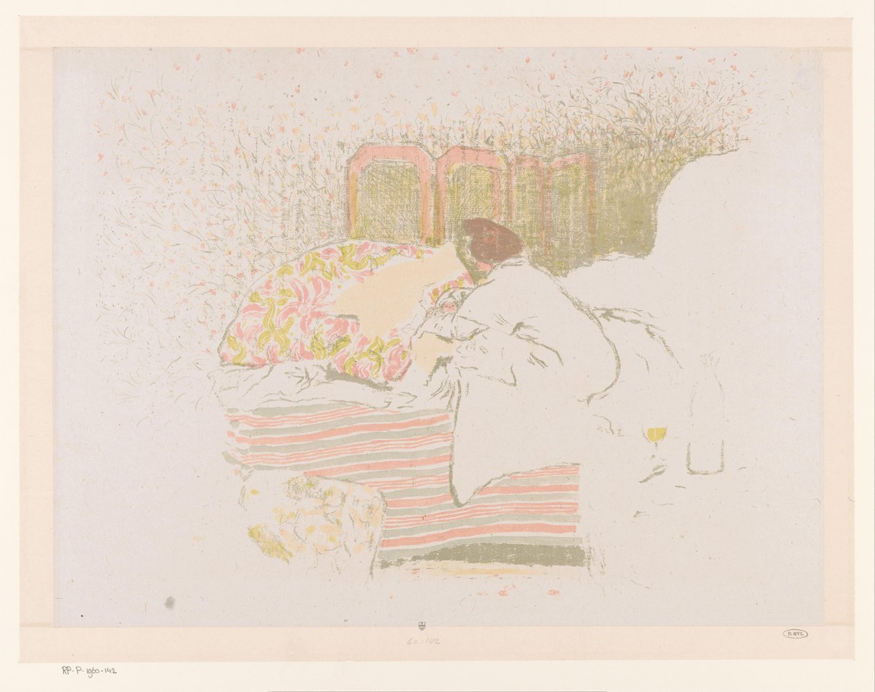 Woman with Child on Bed by Edouard Vuillard