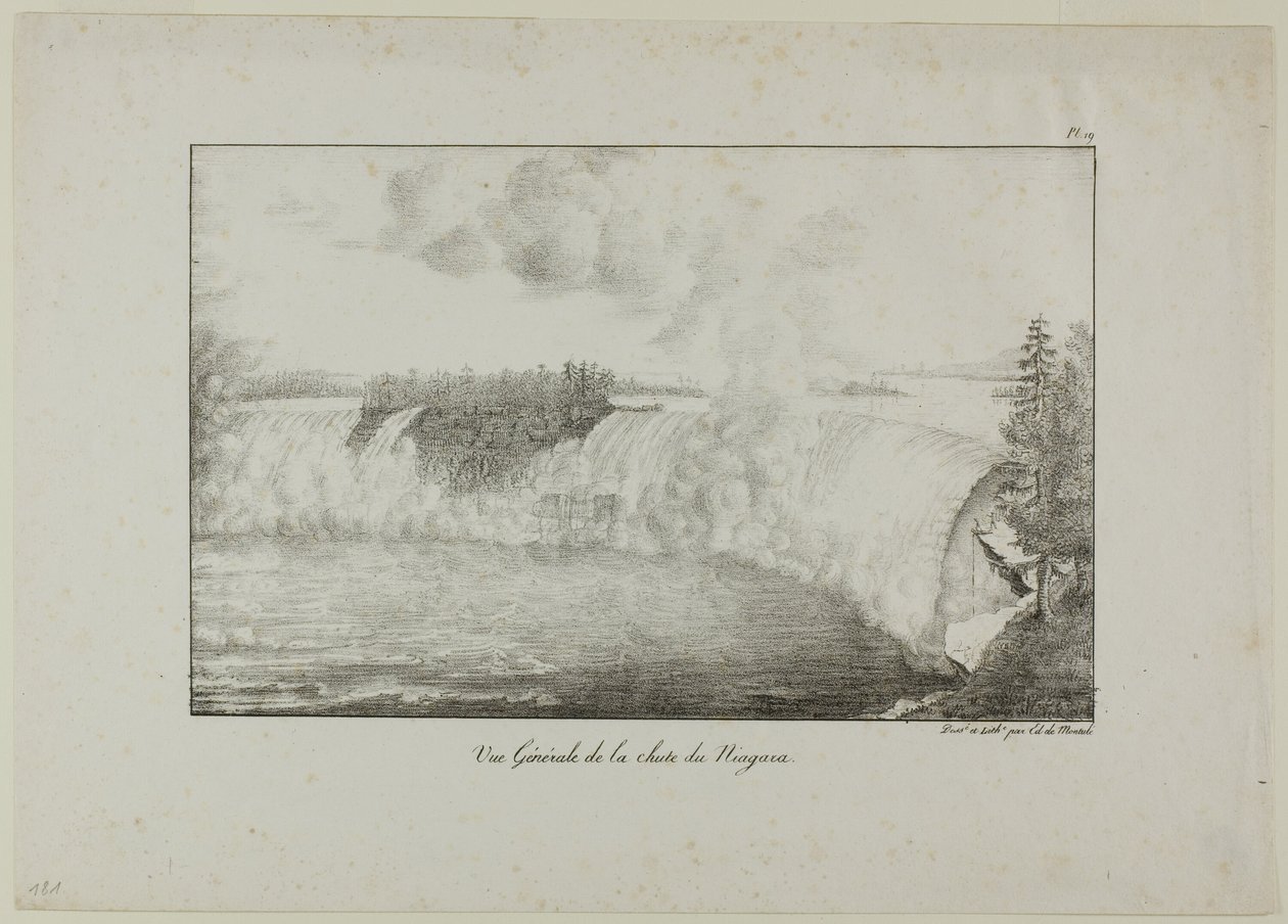 View of Niagara Falls by Edouard de Montule